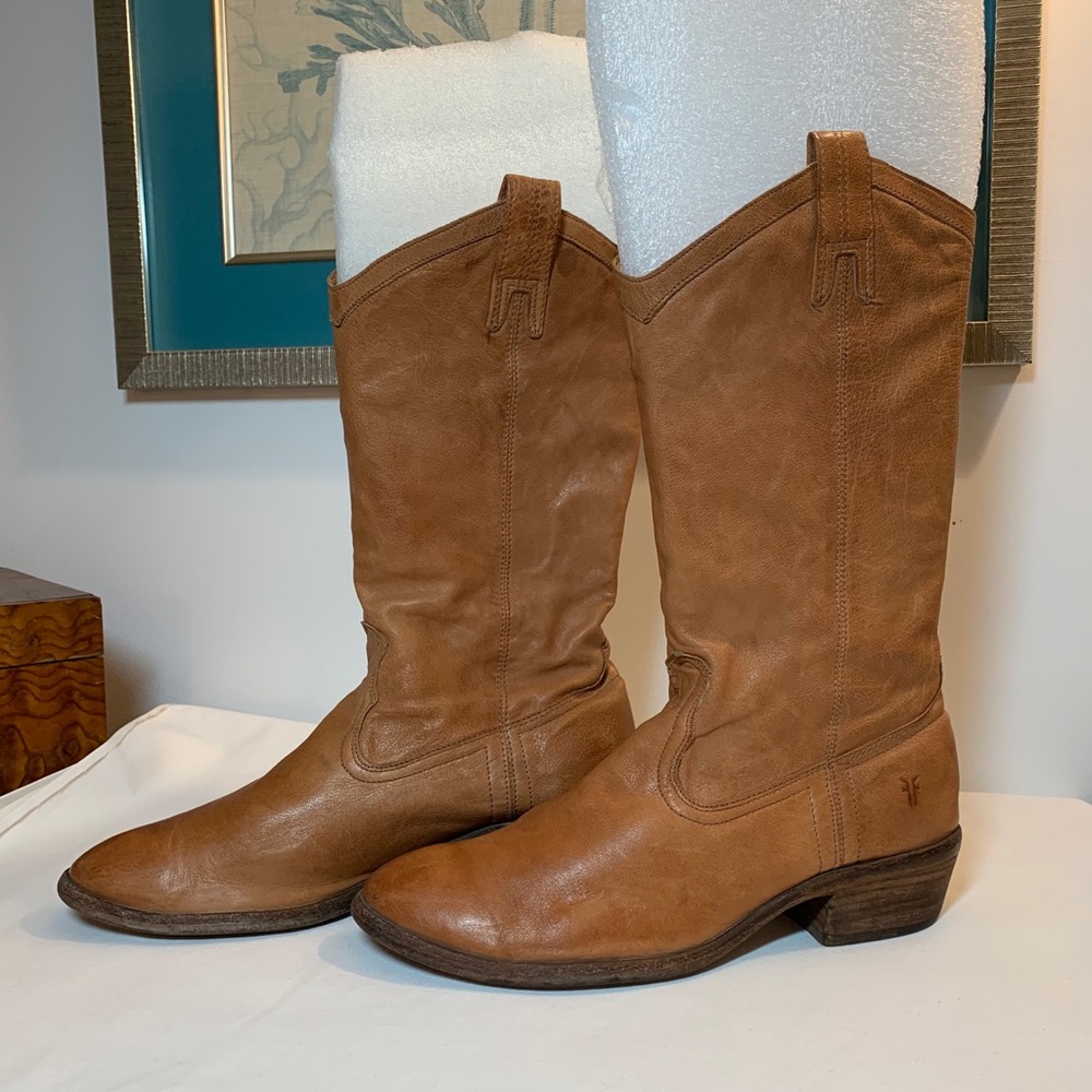 Frye Carson Pull-on Boots, Cognac